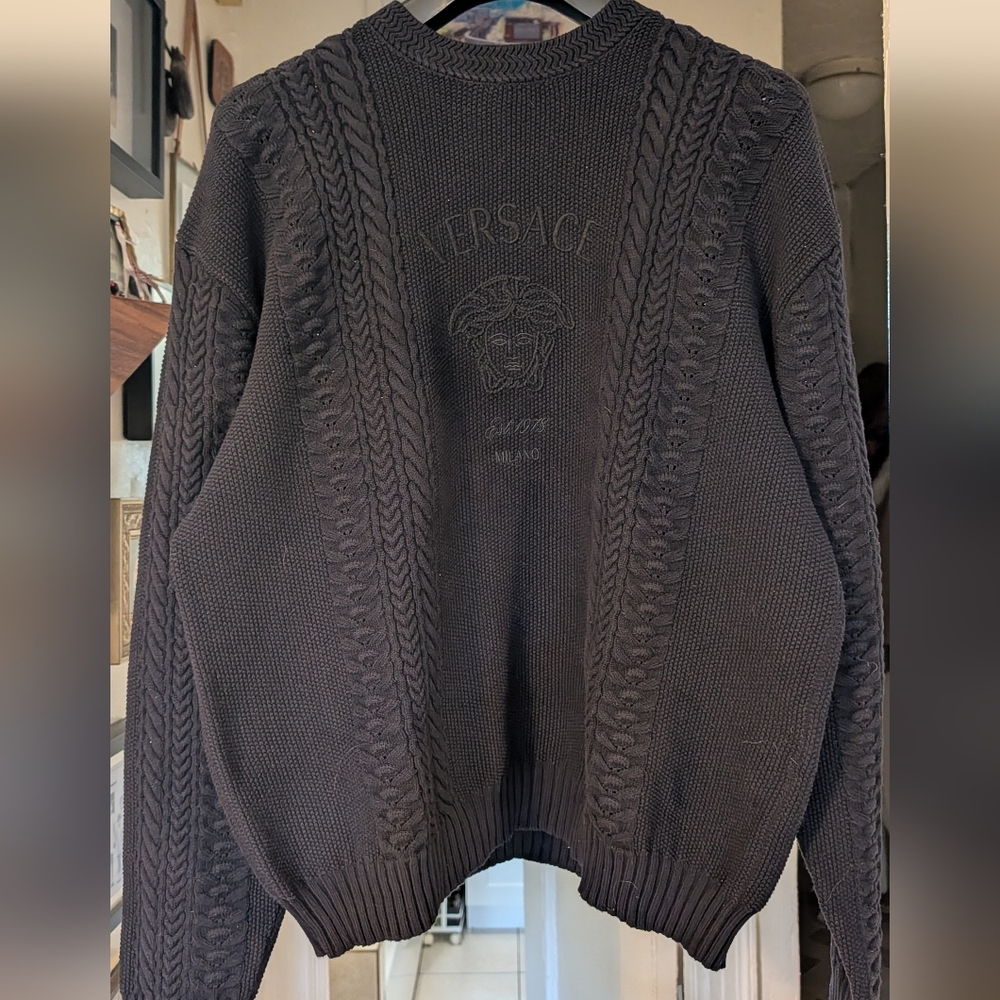 Versace Black Men's Knit Sweater